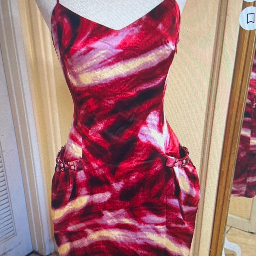 Elegant Red and White Women's Dress